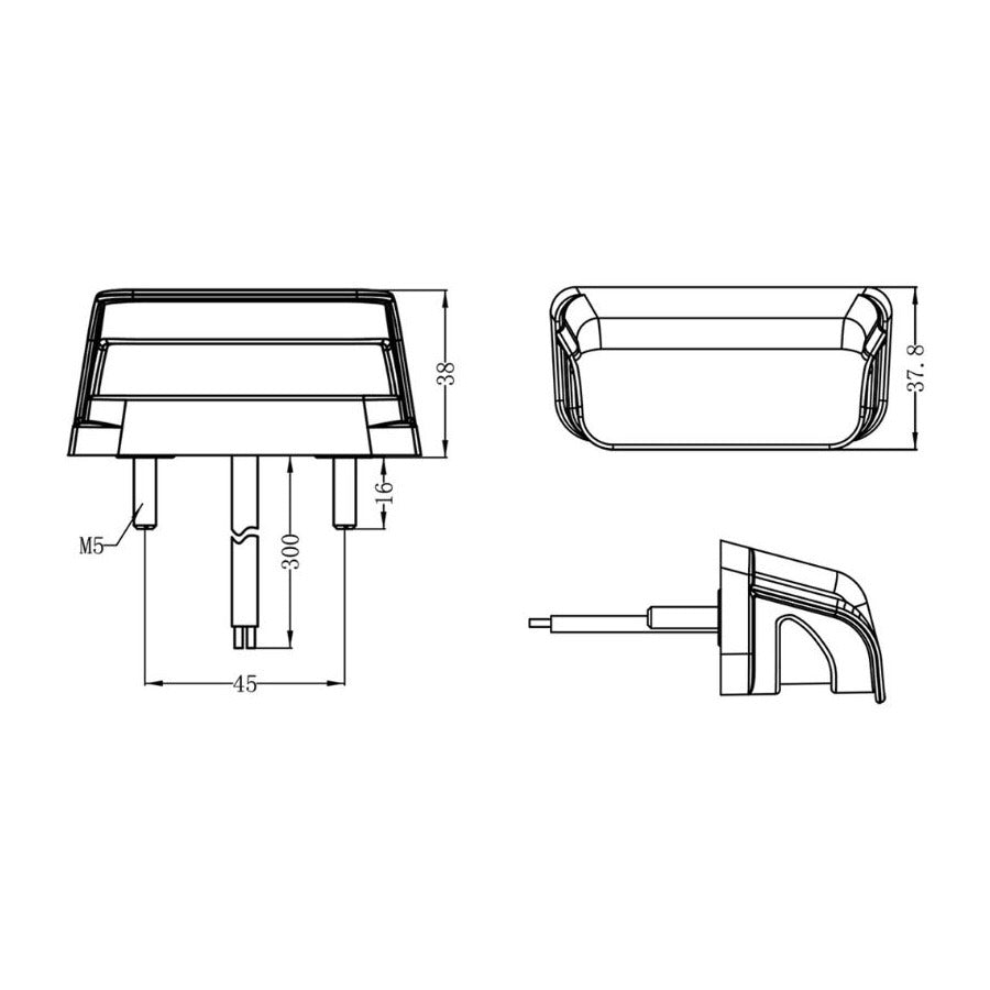 Éclairage de plaque d'immatriculation à LED - 4 LED - 12/24 V