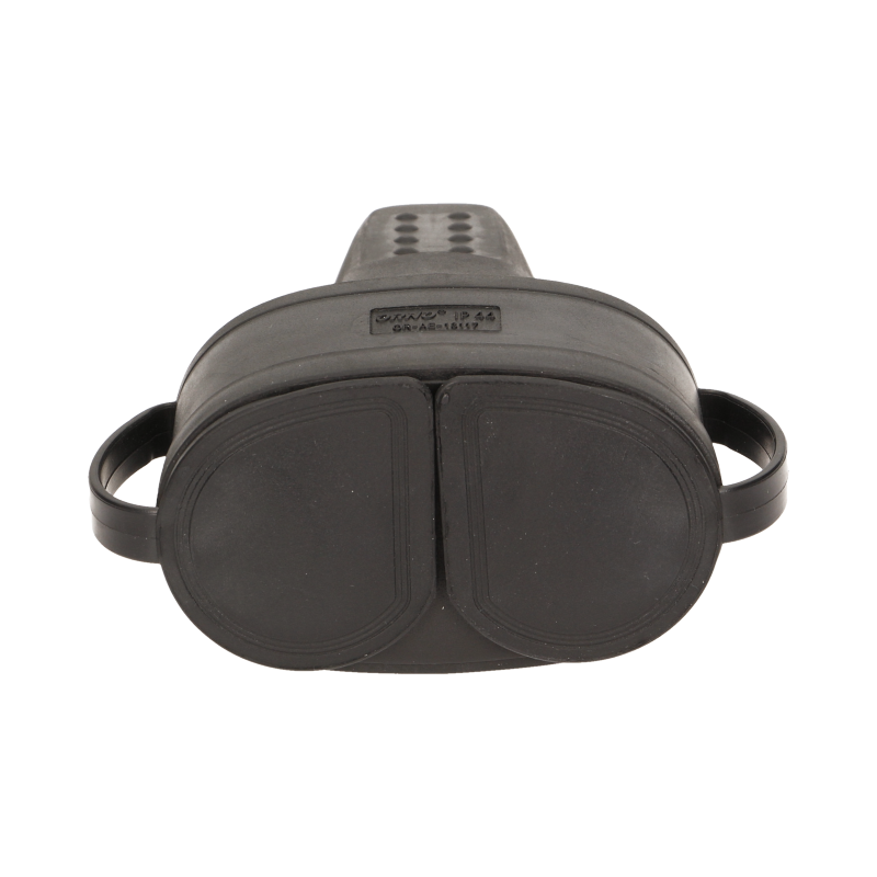 DUO Stekker rubber - Met penaarde - Waterdicht - 230V