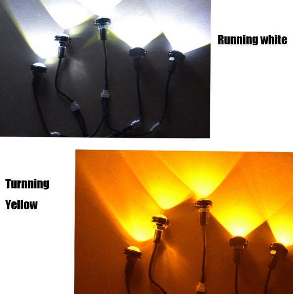 23MM LED - DUO COLOR - Eagle Eye - amber / wit - Waterproof - aluminium