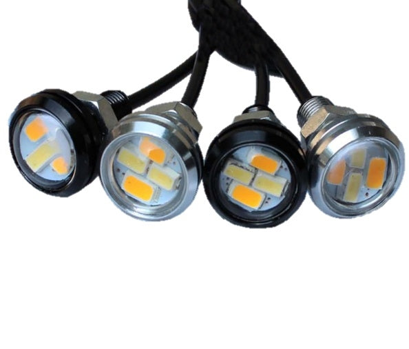 23MM LED - DUO COLOR - Eagle Eye - amber / wit - Waterproof - zwart