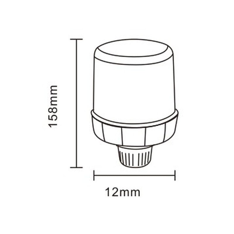 ORANJE zwaailicht SQUARE - 18x3W LED - R10 / R65 - E keurmerk - Snel Schroef Beugel Bevestiging