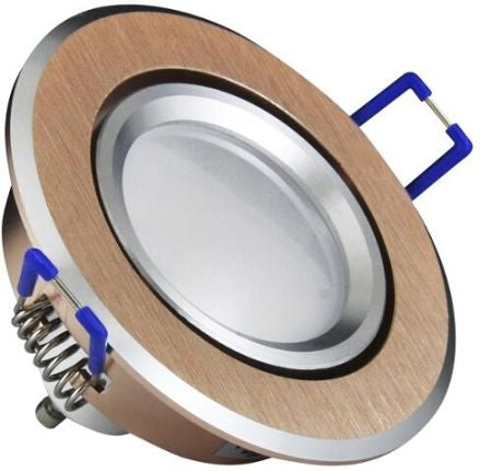 Inbouw spot GU10 - aluminium - rond armatuur - geborsteld - goud/zilver 85mm