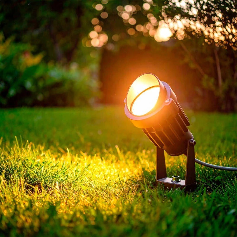 12V Palm LED Spot - warm white - black housing - 6 Watt