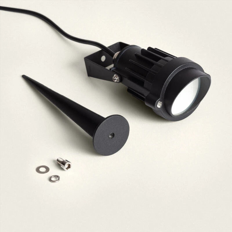 12V Palm LED Spot - warm white - black housing - 6 Watt