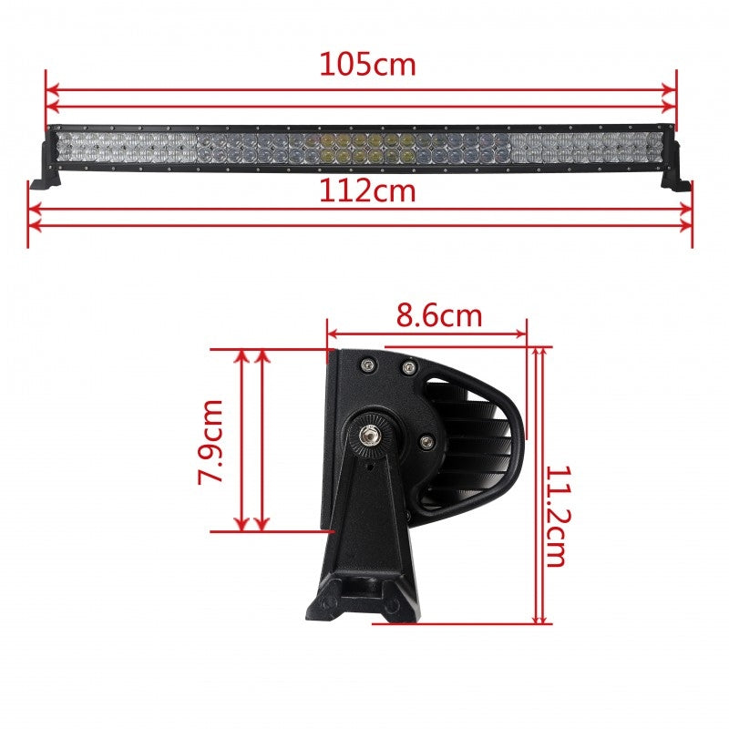 CURVED LED bar - 240W - 114cm - 4x4 offroad - 80 LED - WIT 6000K