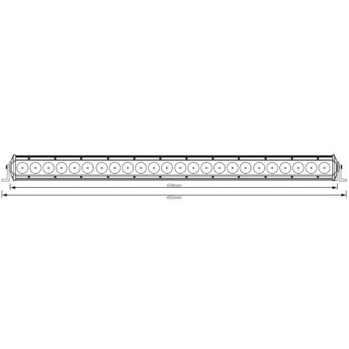 LED bar - 120W - 24 LED - 4123 Lumen - 64cm