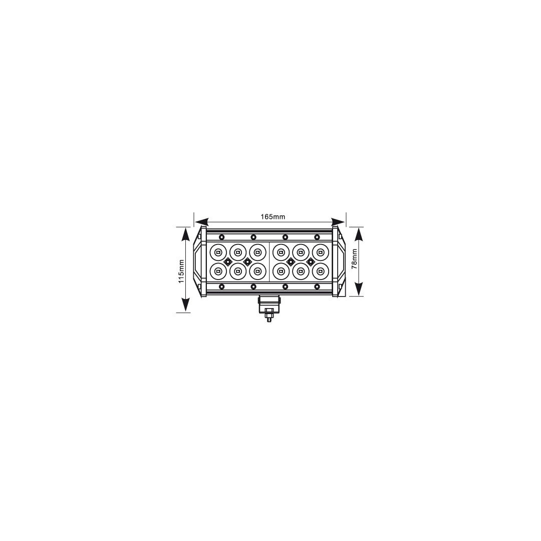 LED bar - 36W - Camouflagekleur - 16.5cm