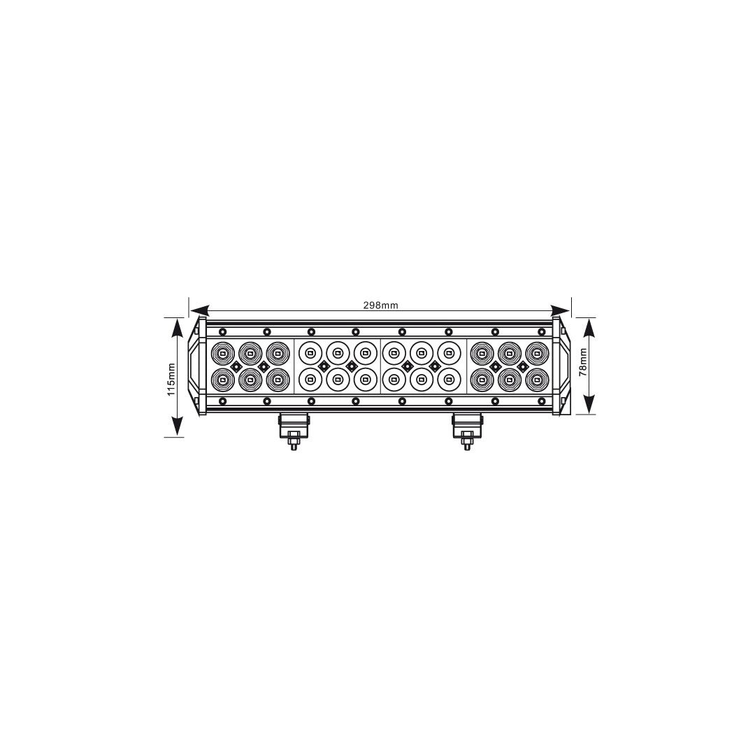 LED bar - 72W - Camouflagekleur - 29.8cm