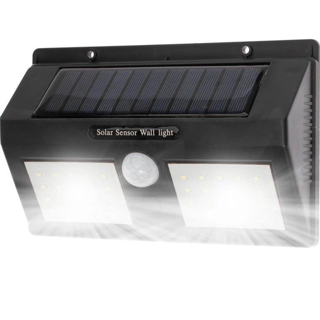 Solar LED wall lamp - 40 LED - With motion + twilight sensor