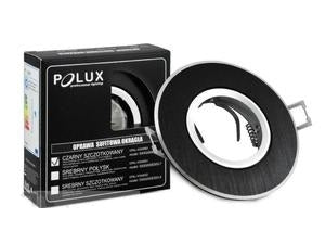 Inbouw spot GU10 - aluminium - rond armatuur - geborsteld - zwart/zilver 95mm