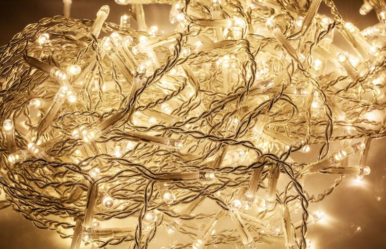 Led gordijn kerst - 5 meter - 33 strings - warm wit - 330 leds