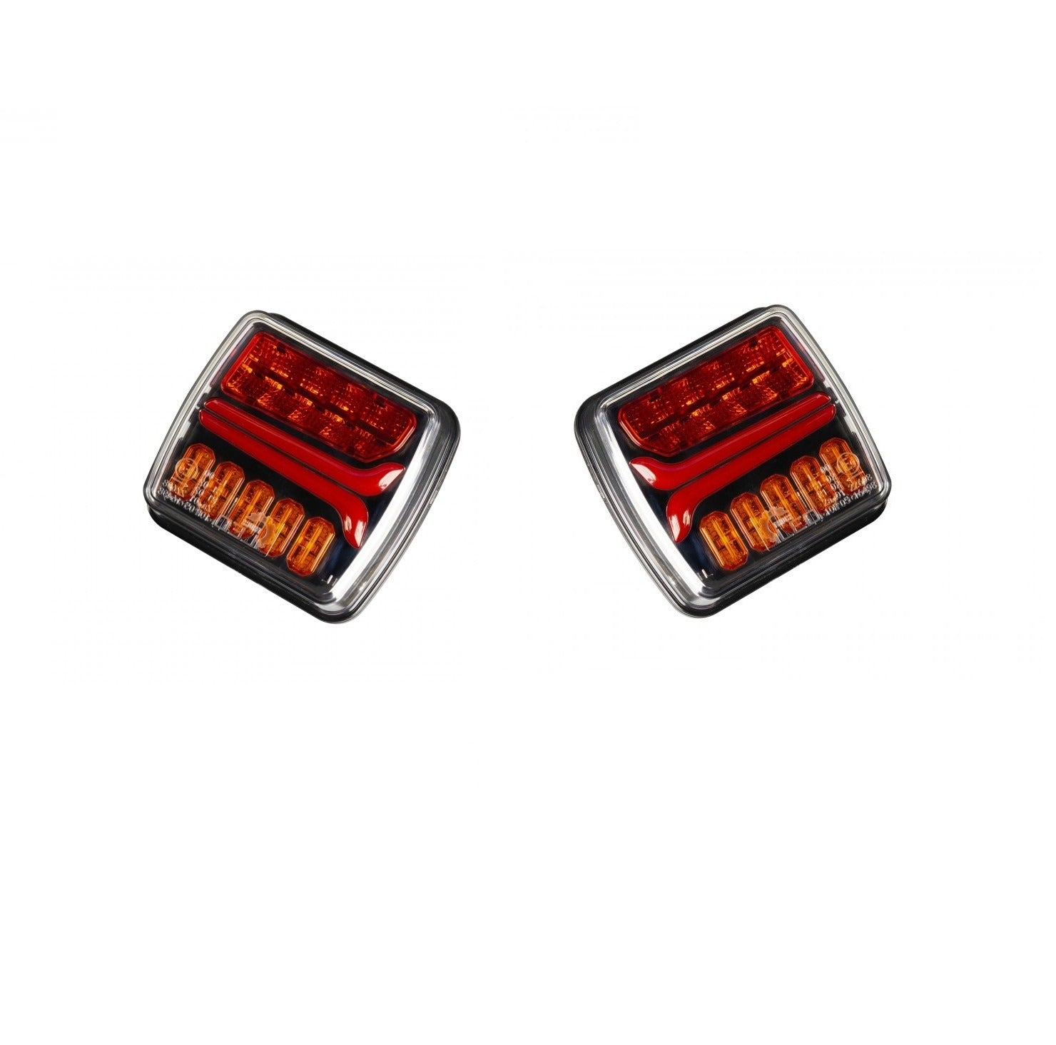 Feu arrière combiné à LED - 12/24 V - 4 en 1 - 34 LED - Gauche + droite