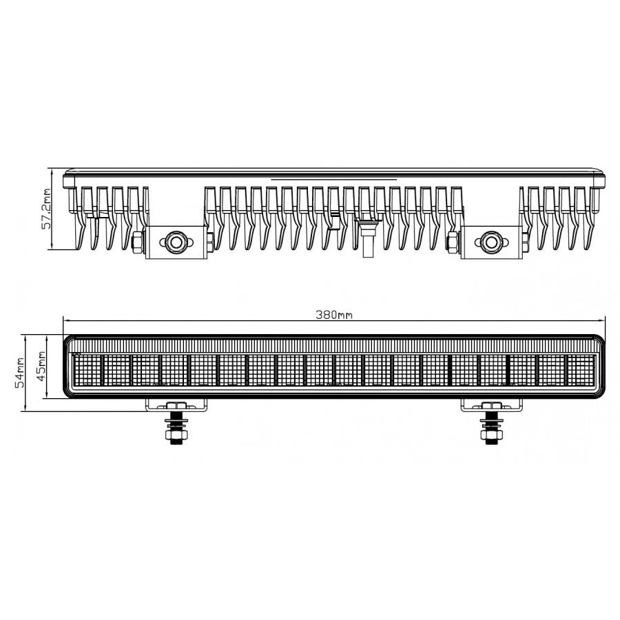 LED bar + dagrijverlichting - R7 / R10 / R112 - 12/24V - 48 LEDs - 38cm
