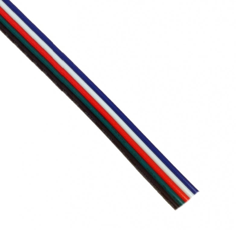 RGBW verlengkabel 5 aderig per meter extension cable