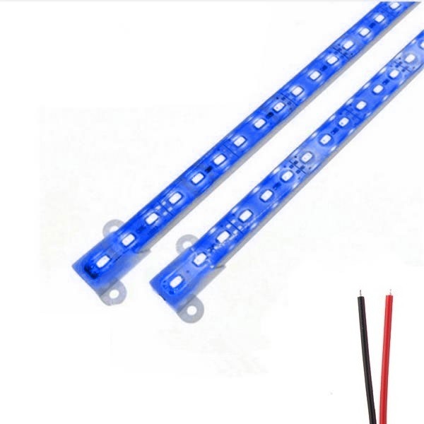 LED strip 50cm - Aluminium profiel - 12V - IP65 - Blauw