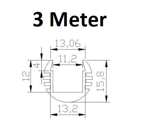 LED Profiel 3 meter - rond