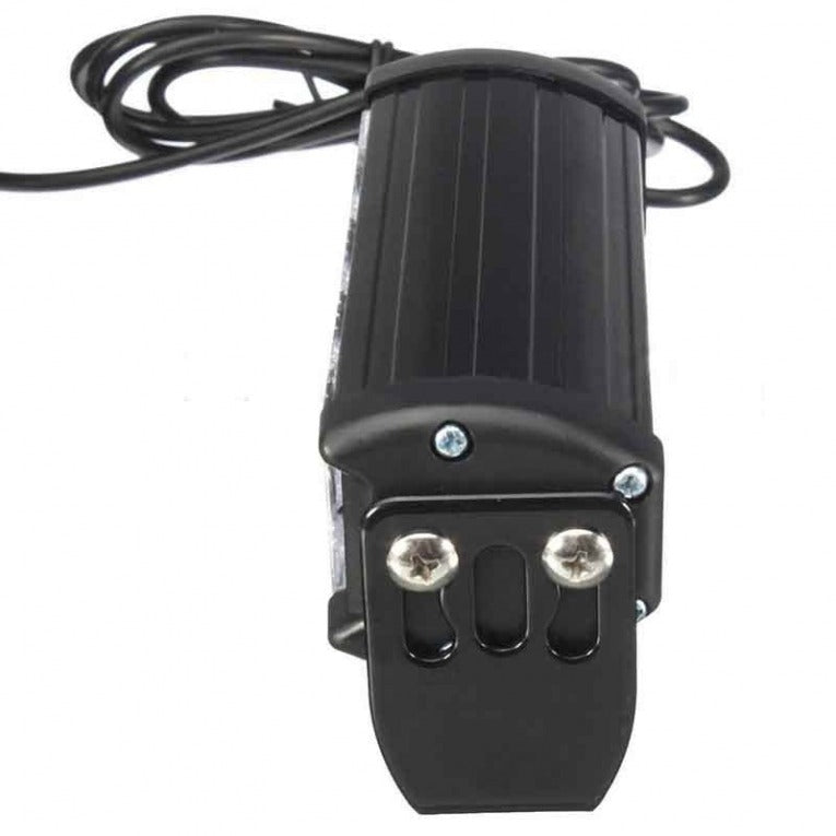 Bumper flitser oplaadbaar - 4 LED - Blauw - 12V - Met sigarettenplug