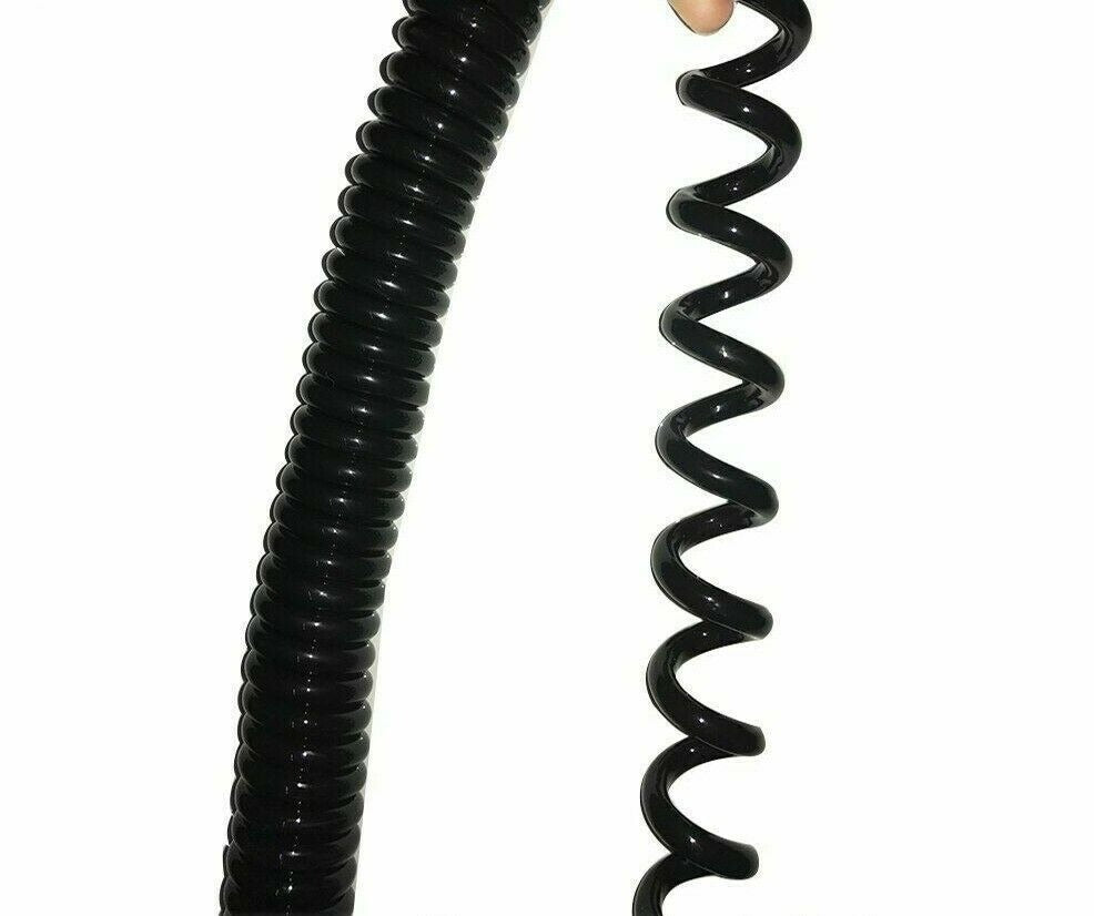 Spiral cord with plug - 3 x 1mm² - 70cm
