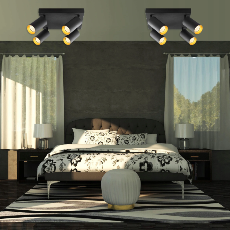 Opbouw plafondspot - 4 stuks - GU10 fitting - Verstelbaar