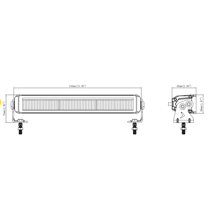 LED bar + dagrijverlichting - R10 / R148 / R149 - 27 LED - 12/24V - 35cmÂ 