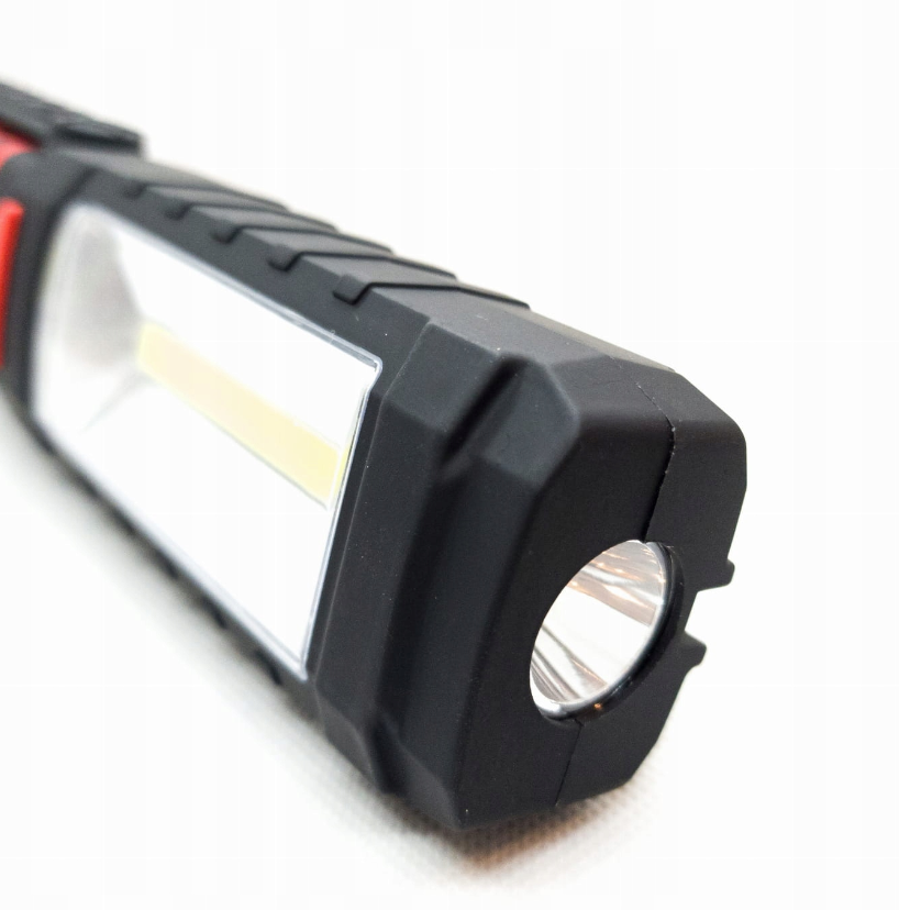 Magnetische LED zaklamp - Wit + rood - Op batterijen