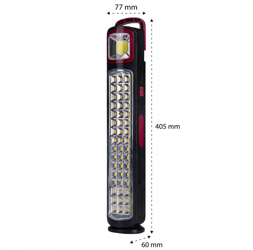 LED werkplaats lamp - 12,8W - Oplaadbaar + Solar - Koud wit