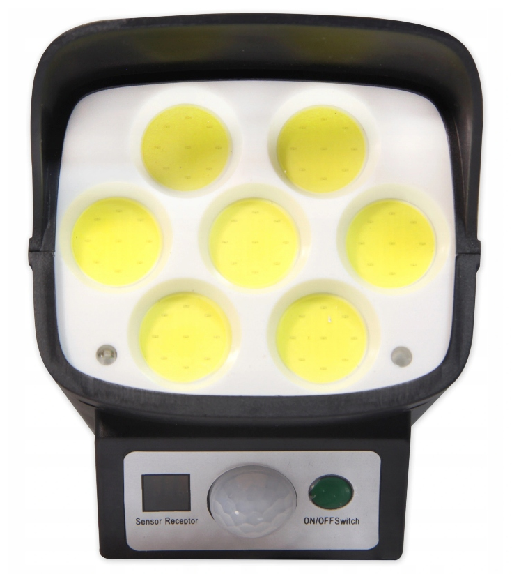 LED solar schijnwerper - IP65 - Met bewegingssensor + schemersensor - Koud wit