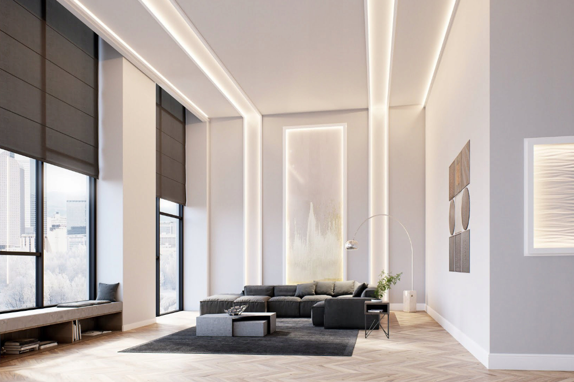 LED Profiel 2 meter - Met zwarte diffuser - 22mm HOEK DESIGN C - ZWART