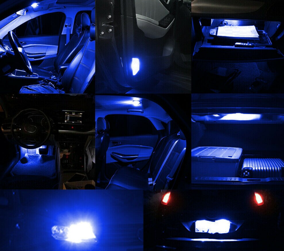 T10 LED - CANBUS - Extra fel - 6SMD - 12V - Blauw - Per stuk