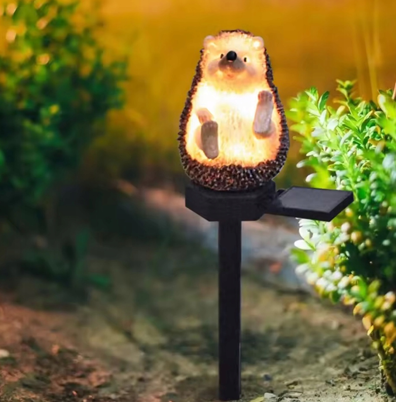 Solar LED mini egel - Neutraal wit - Met schemersensor en prikpen – ABC-Led