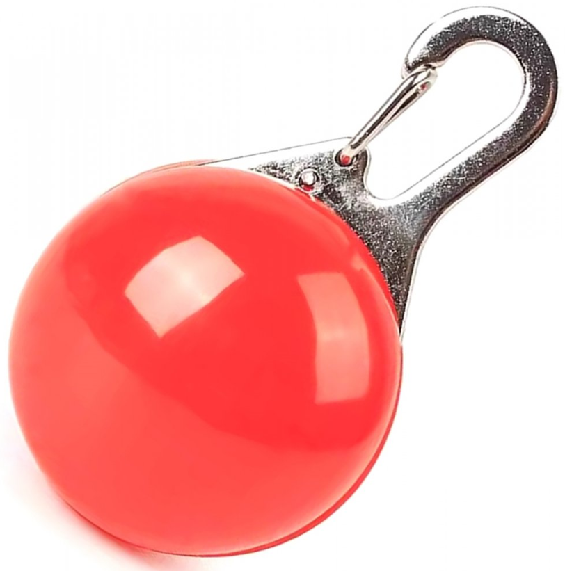 Collier lumineux pour chien - Sur pendentif - Rouge
