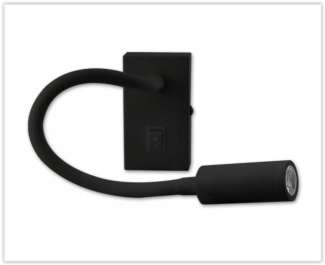 LED reading lamp - 3W - 150 lumens - black - 220V