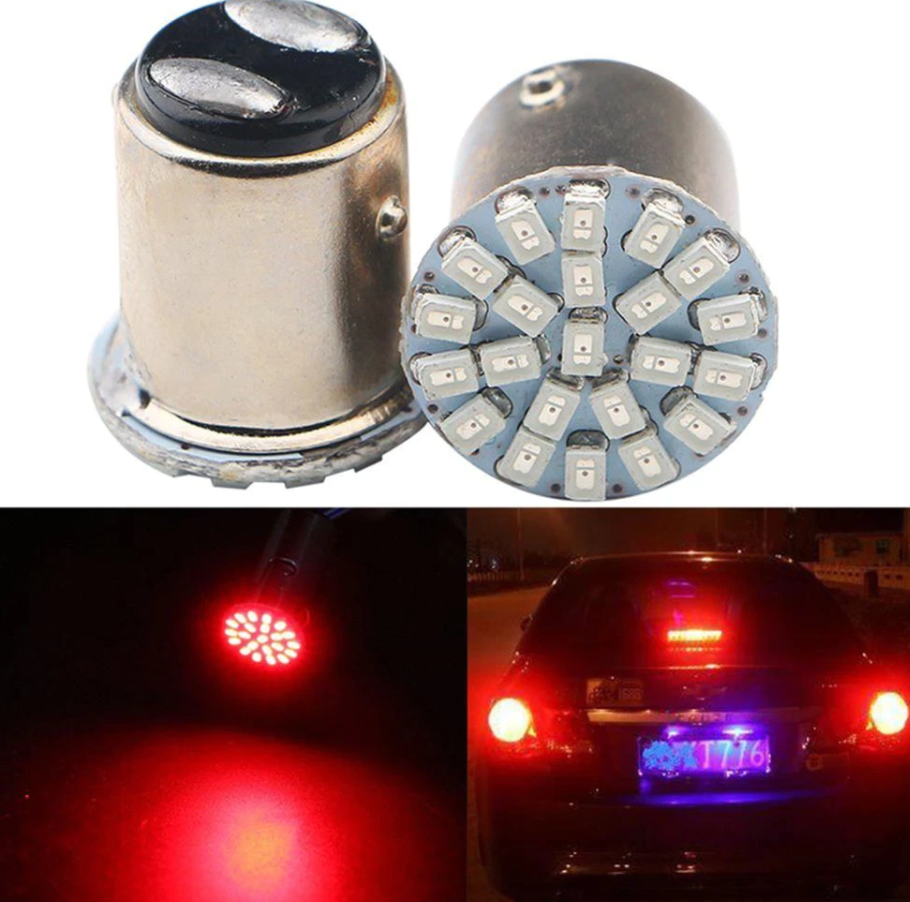 ROOD - Flash - BAY15D - LED - 22 SMD - 1157 - 12V