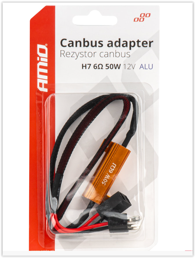 CANBUS weerstand - 12V - 50W - 6Ohm - H7 -  Per stuk
