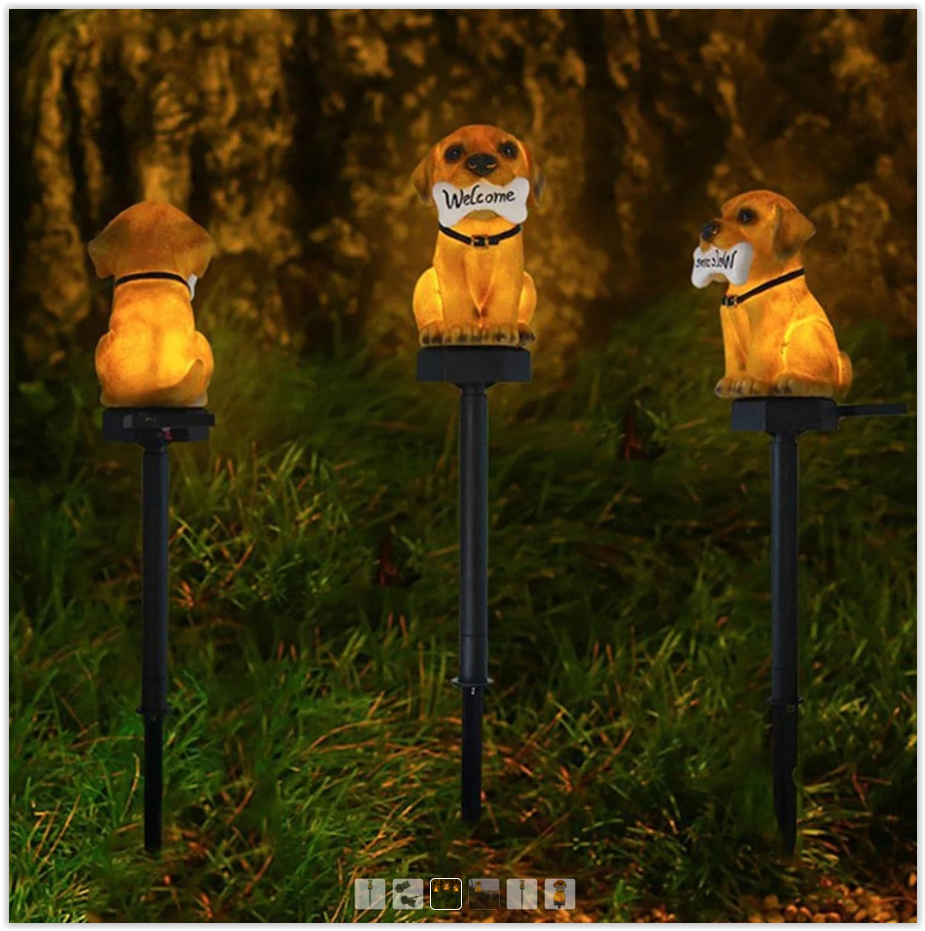 Solar LED Hond - Met schemersensor en prikpen