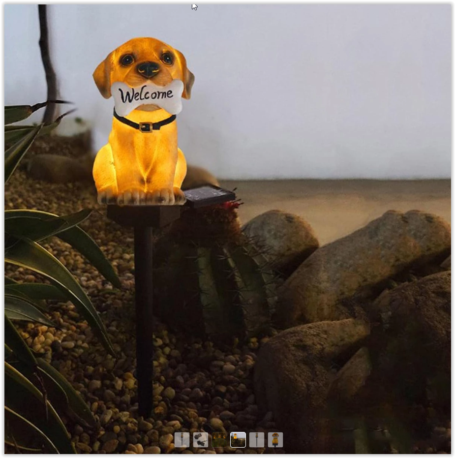 Solar LED Hond - Met schemersensor en prikpen