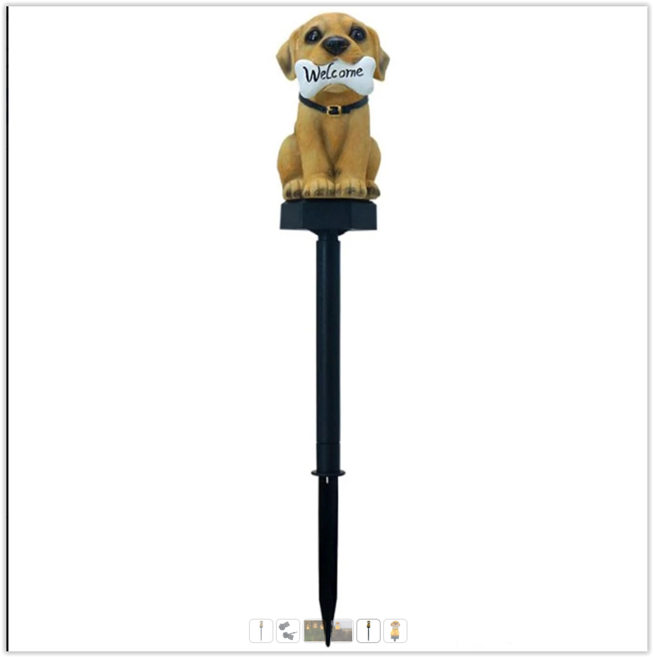 Solar LED Hond - Met schemersensor en prikpen