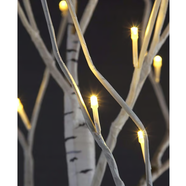 Kerstboom met LED - 90cm - 60 LEDs - Warm wit - Wit