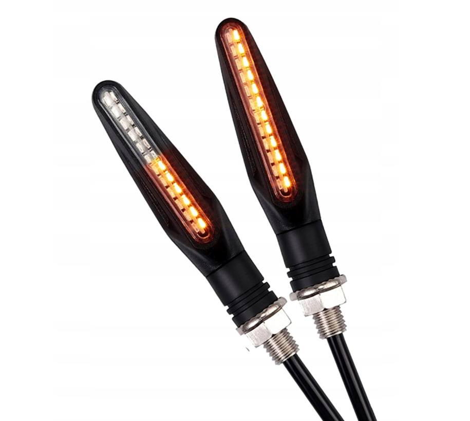 Clignotants dynamiques pour moto - 12 LED - 2 pièces