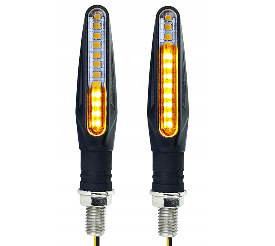 Clignotants dynamiques pour moto - 12 LED - 2 pièces