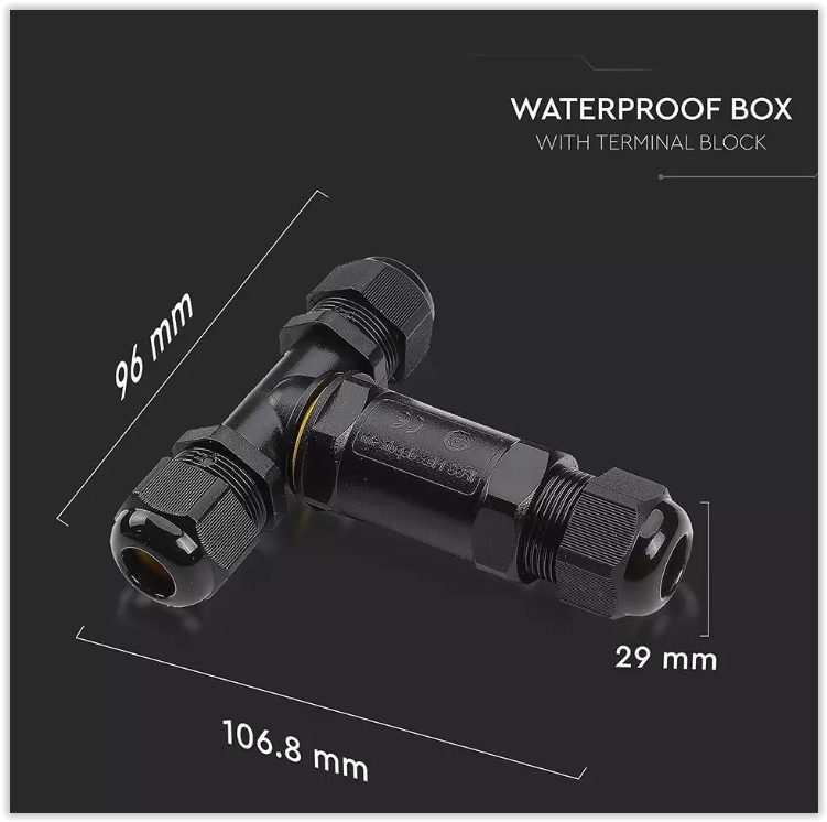 T-splitter met kroonsteentje - Premium - IP68 waterdicht