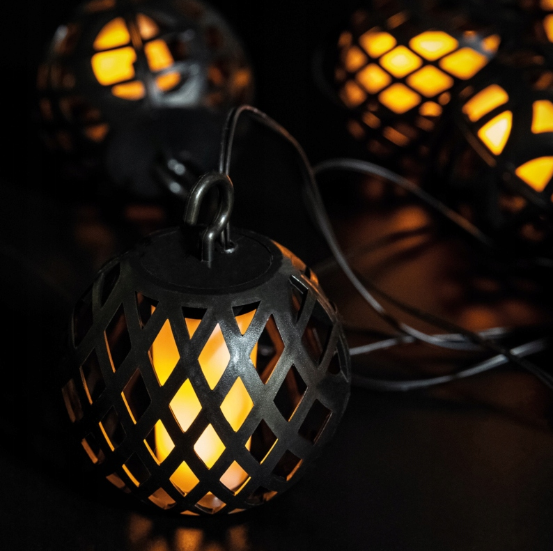 Solar LED slinger - 8 bollen - Flame effect