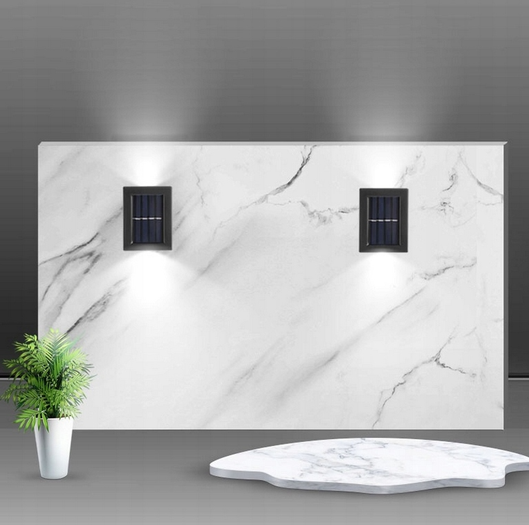 LED solar gevellamp - Neutraal wit - 2 kanten – ABC-Led