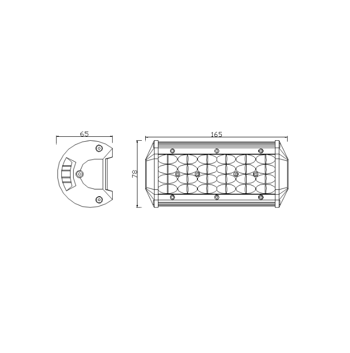 LED bar - 24W - 24 LED - 2000 Lumen - 17cm