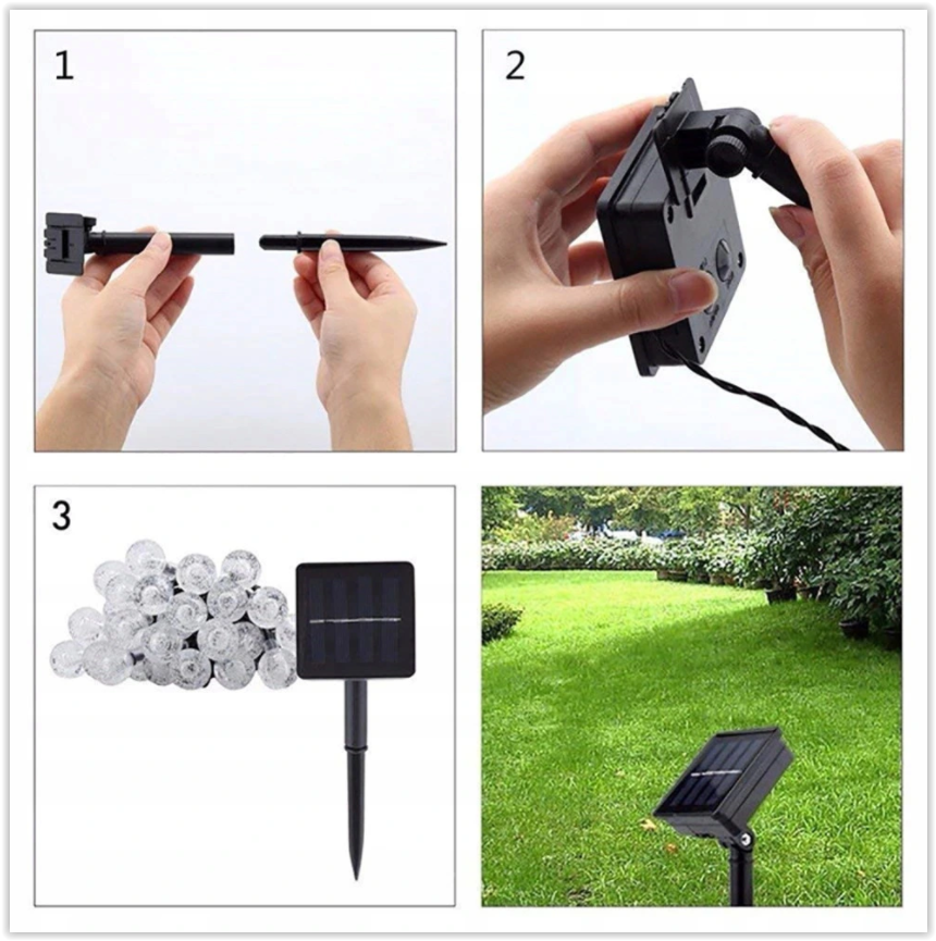 Kerst slinger solar - 20 LEDs - 485cm