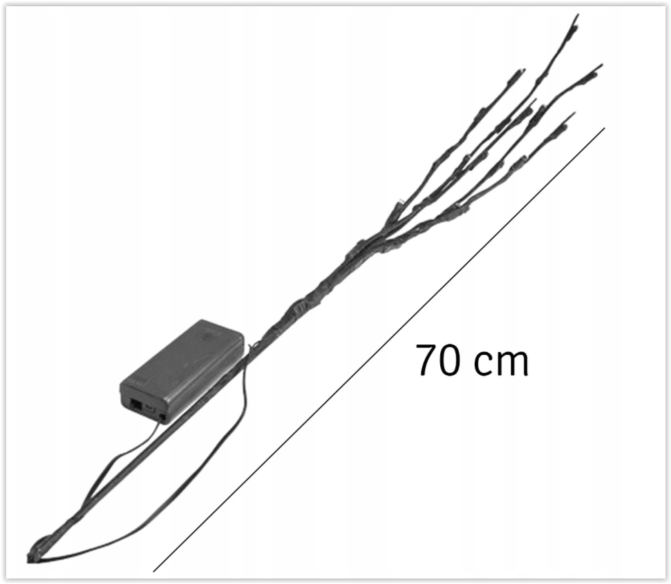 Kerst wilgentakken set - 20 LEDs - Koud wit
