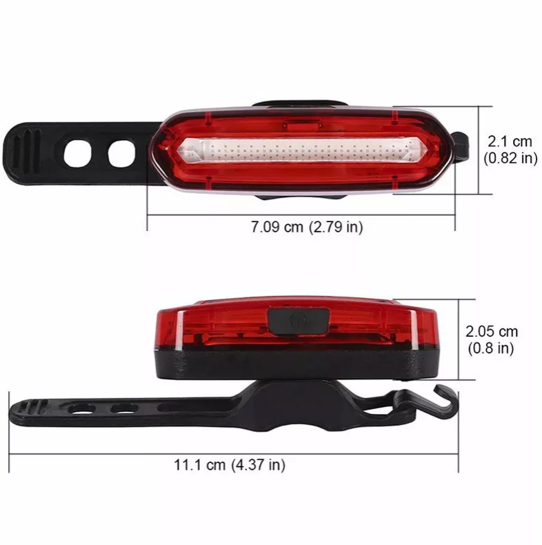 Fietslamp Rood - oplaadbaar - Extra helder