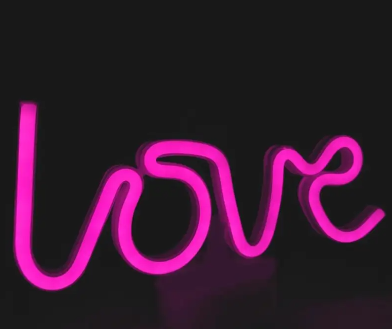 Neon LED sfeerlamp - Love - Roze - 34 x 13cm