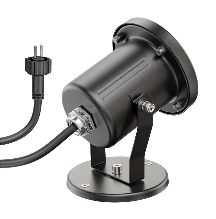 Buiten grondspot – RVS – GU5.3 fitting – 12V – IP55 – Zwart