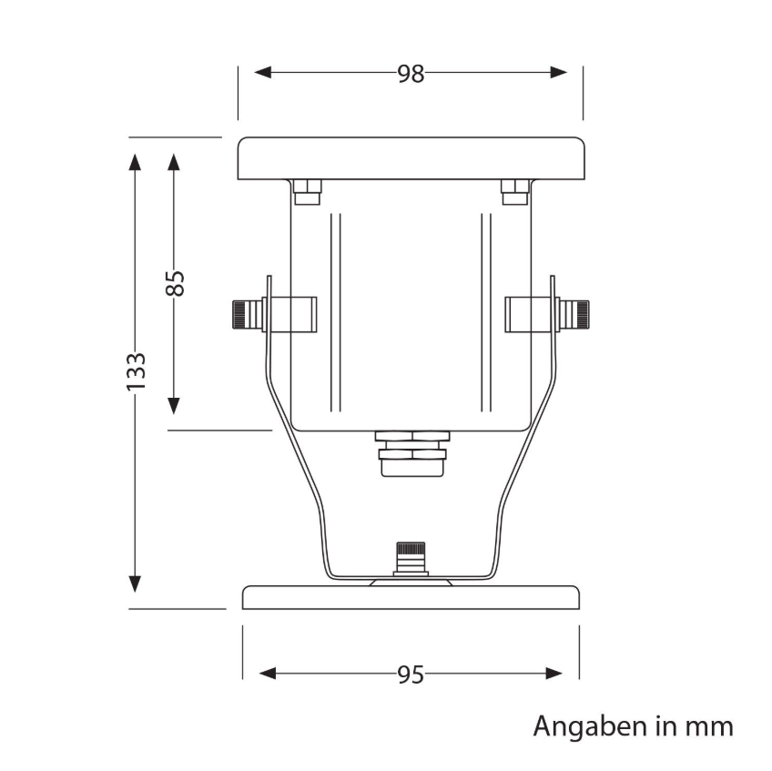 Buiten grondspot – RVS – GU5.3 fitting – 12V – IP55 – Zwart